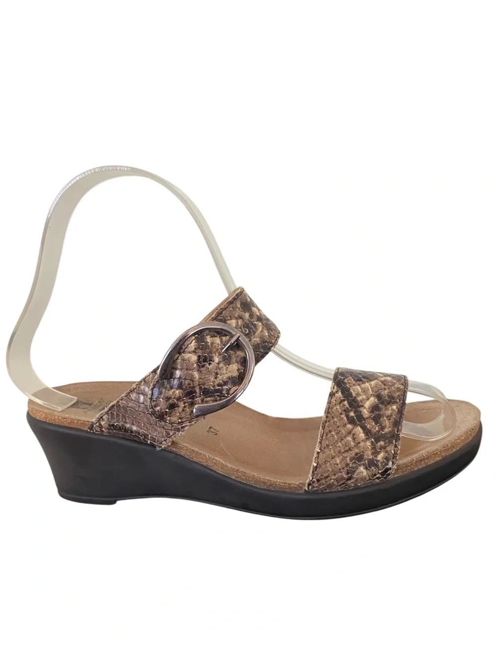 Women's Mephisto Air Relax  Snakeskin Print Wedge Slide Sandals Size 37